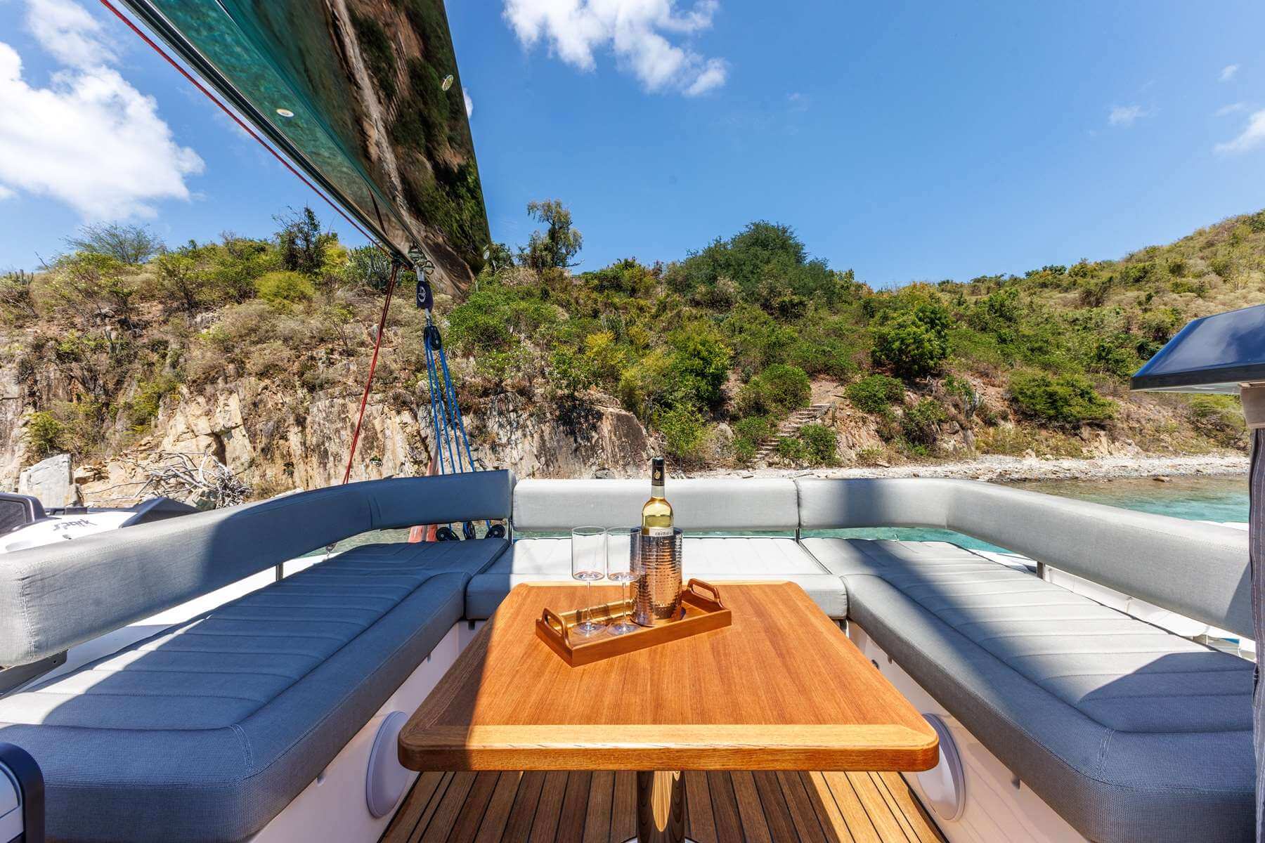 Upper deck seating area
